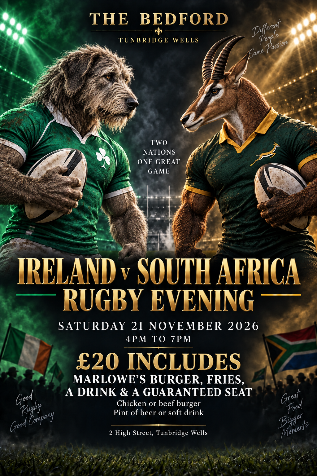 Ireland v South Africa evening event