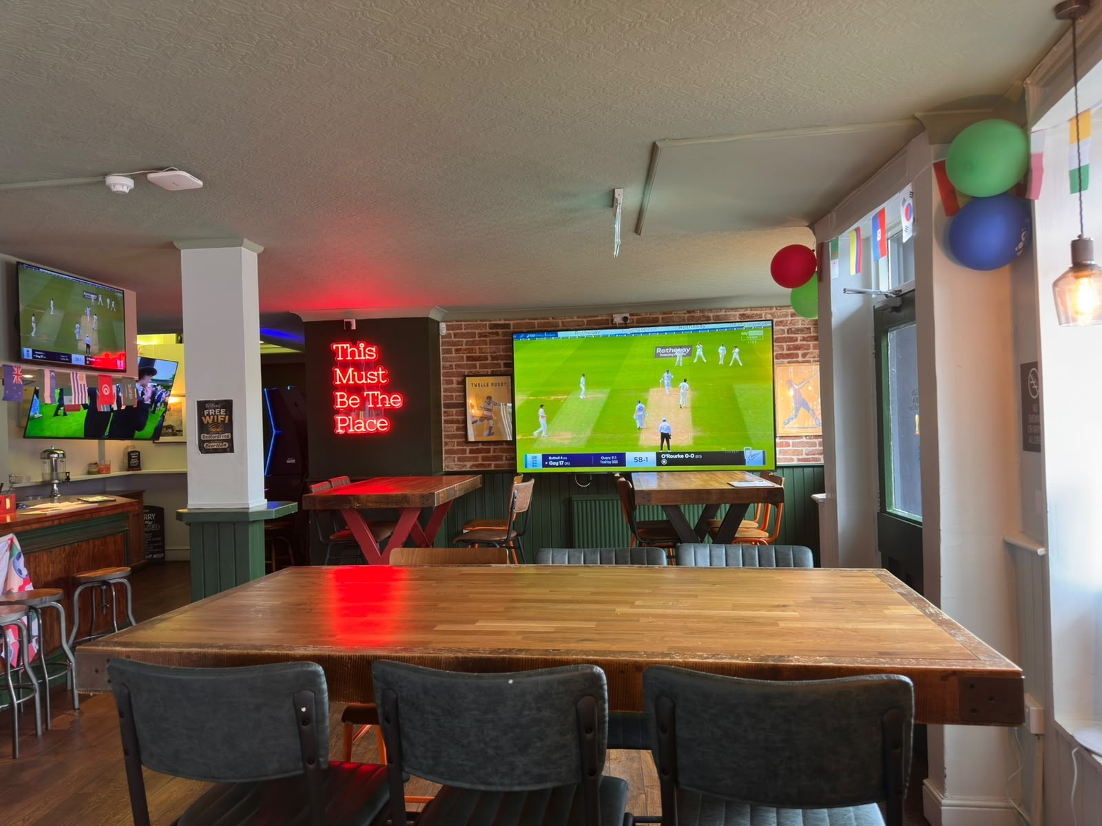 Big Screen Sports Table at The Bedford